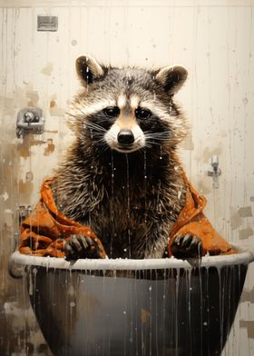 Raccoon Bathroom Animal