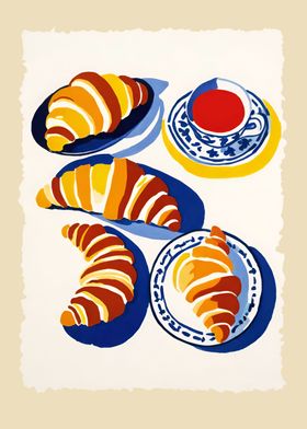 Summer Croissants Poster