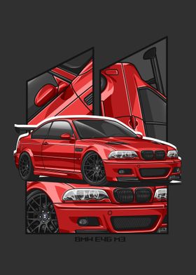 BMW E46 M3 red