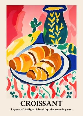 Watercolor Croissants