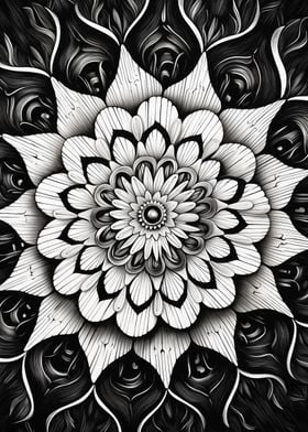 Mandala Black and White 4