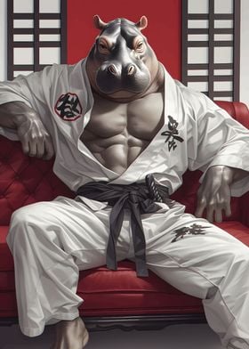 fat animal samurai