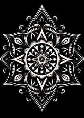 Mandala Black and White 8