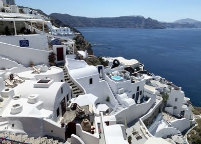 Santorini View Sea Rocks