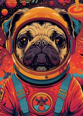 Astronaut Space Pug Animal