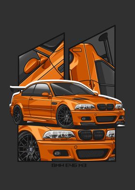 BMW E46 M3 orange
