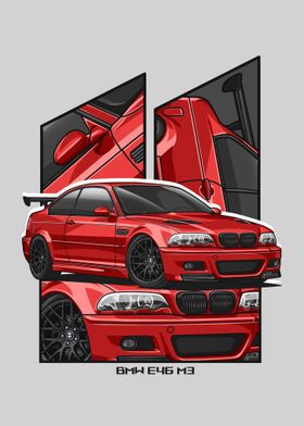 BMW E46 M3 red