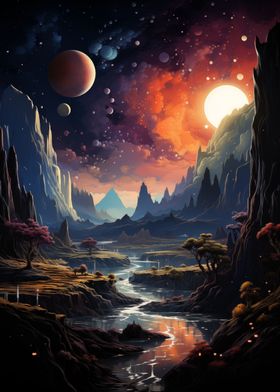 Fantasy alien planet