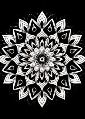 Mandala Black and White 9