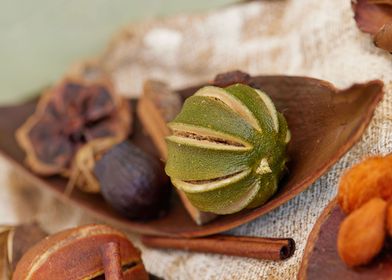 decorative dried fruit 