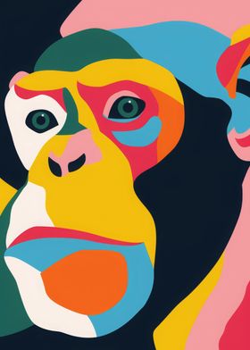 Monkey Abstract Flat