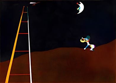 Joan Miro Dog Barking Moon