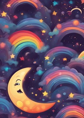 Moon and Rainbow