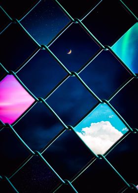 Grid of different skies