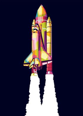 Spaceship Pop Art