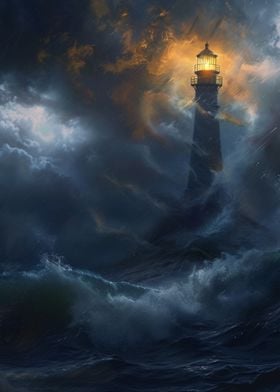 Lighthouse in the storm