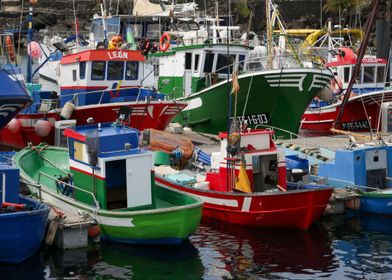 Small coloured boats