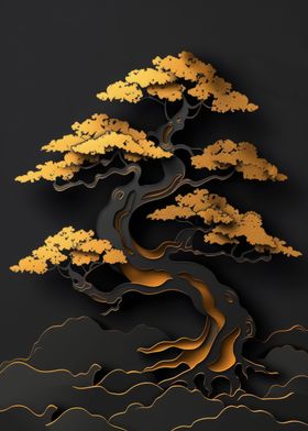 Gold Bonsai Tree
