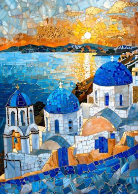Blue Domes of Greece