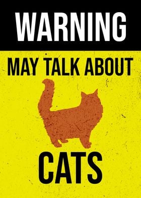 WARNING CAT ORANGE