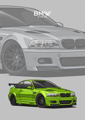 BMW E46 M3 green light