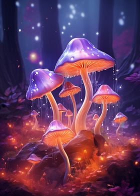 Purple Mushroom Fireflies