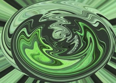 Abstract Rare Twirl Green3