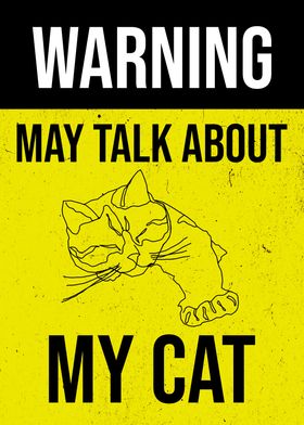 WARNING CAT STENCIL