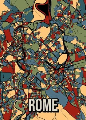 Rome Italy City Map