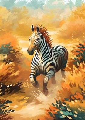 Wil zebra painting