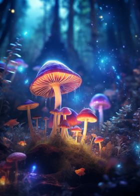 Blue Mushroom Dreams Fairy