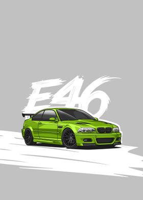 BMW E46 M3 green light