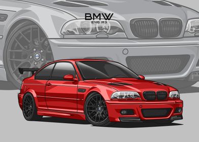 BMW E46 M3 red