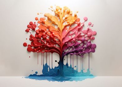 Rainbow art tree