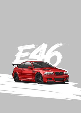 BMW E46 M3 red