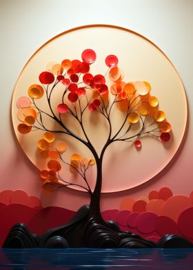 Art tree with colors