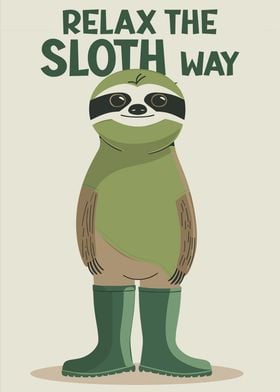 Relax the Sloth Way Poster