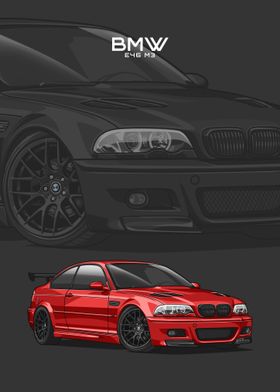BMW E46 M3 red