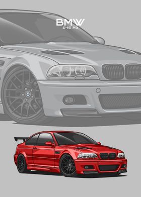 BMW E46 M3 red