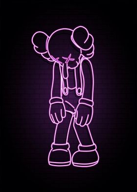 Neon style kaws