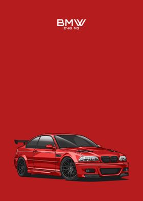BMW E46 M3 red