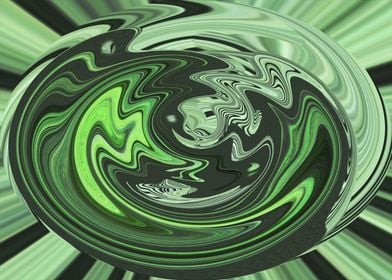 Abstract Rare Twirl Green4