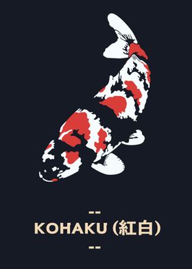 Japanese koi kohaku