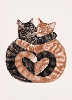 two cat loves