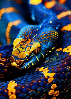 Gold Sapphire Snake Viper