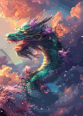 Fantasy Clouds Dragon