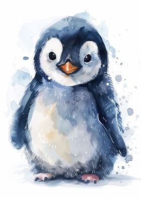 Watercolor Penguin