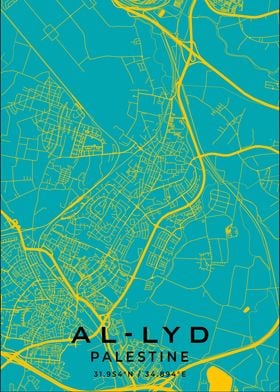 Al Lyd Palestine City Map 