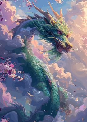 Fantasy Clouds Dragon