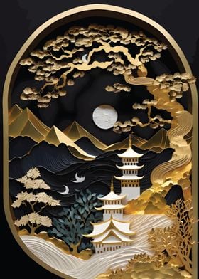 gold japanese art